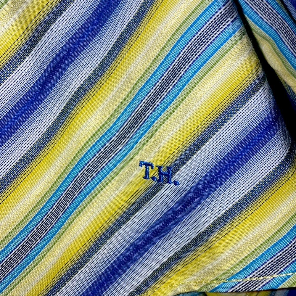 100% Cotton 8 Button Closure Multiple Pinstripes … - image 4